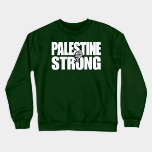 Palestine Strong - Keffiyeh Fist - Double-sided Crewneck Sweatshirt